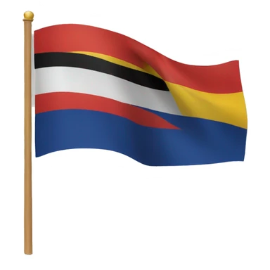 Flag of the Dutch-Belgian union sticker