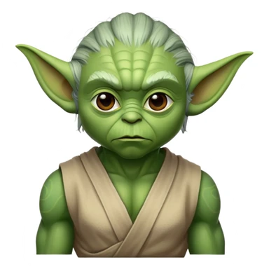 Yoda what a muscular body sticker