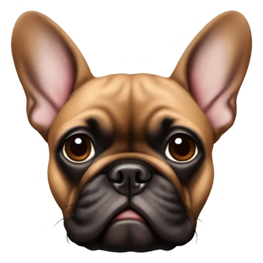 Brown French bulldog with black ears  sticker