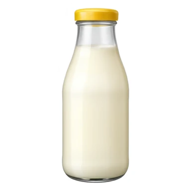 baby Milk bottle with yellow cap  sticker