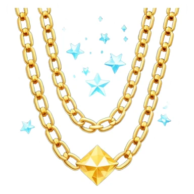 fantasy magic heavenly golden chains low poly sticker
