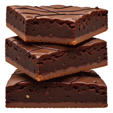 Cinematic Realistic Brownies, rich and dense with a deep chocolate hue, slightly cracked on top revealing the fudgy center, soft light reflecting off the warm surface, a few crumbs scattered around, glowing with an indulgent and comforting texture. sticker