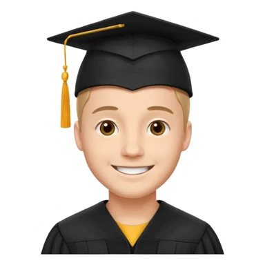 male university graduate sticker