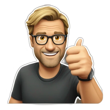 jurgen klopp thumb up sticker