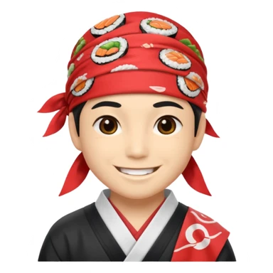 sushi master with bandana sticker