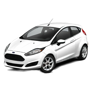 White Ford fiesta mk7 sticker