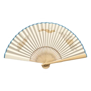 paper hand fan sticker