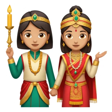 ১৬ডিসেম্বর উপলক্ষে শুভেচ্ছা । A banner is standing with a boy on one side and a girl on the other. sticker