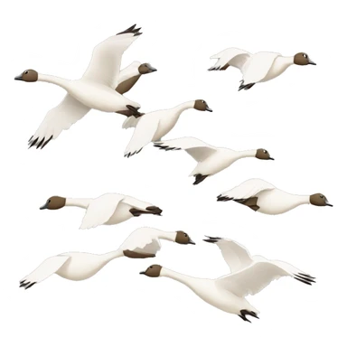 Geese flying in a V formation sticker