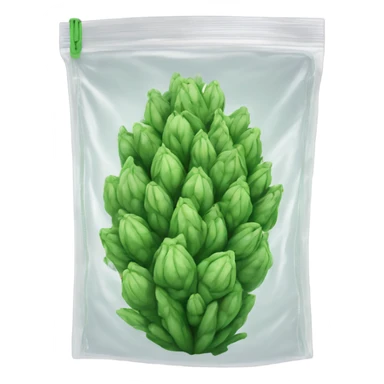 buds of Green plant in zip loc bag sticker