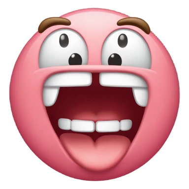 Drooling with heart eyes and tongue out  sticker