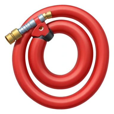 A red Hose – coiled water hose sticker