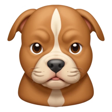 light brown pocket bully facing forwards, head and shoulders sticker