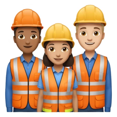 group of multiracial railway engineers sticker