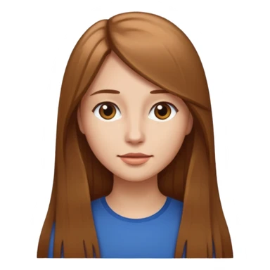 I capelli devono essere lunghi lisci castano chiaro  sticker