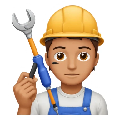 person Repairing a tool sticker