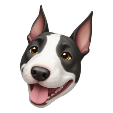 happy bull terrier sticker