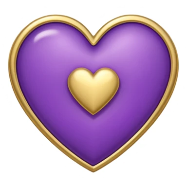 A purple heart with a "J" in it sticker