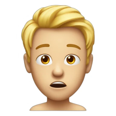 a person with shocking reaction sticker