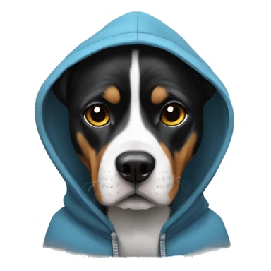 Dog rothweiler in hoodie  sticker