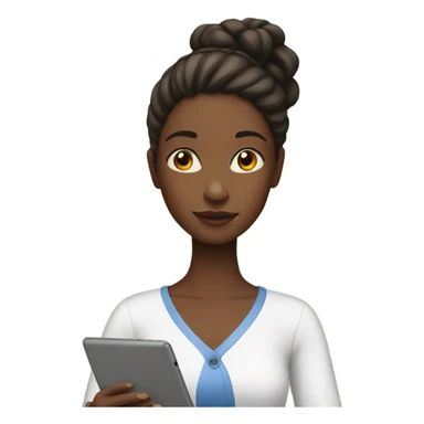 Girl with an ipad sticker