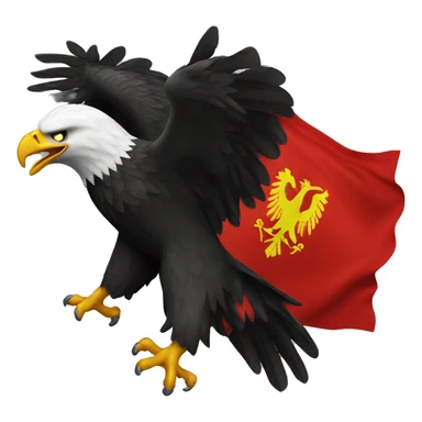eagle with albanian flag sticker