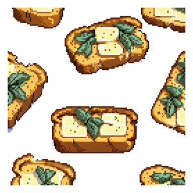 a perfect garlic bread, italian style, open faced sticker