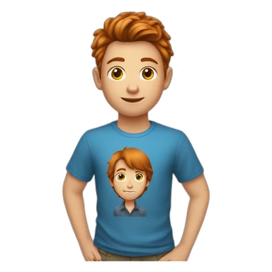 Un garçon de 10 ans au cheveux brun avec un folle de 11 ans au cheveux roux sticker