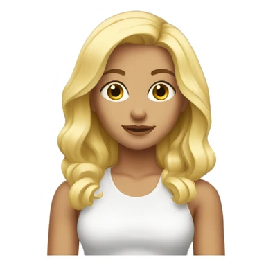 Blonde fit girl sticker
