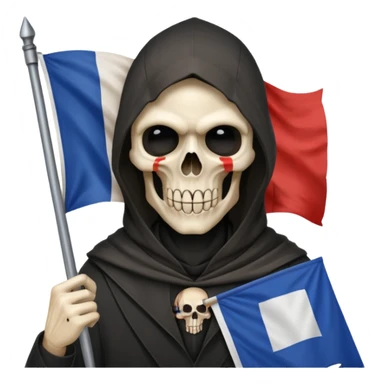 Faucheuse tenant un drapeau français  sticker