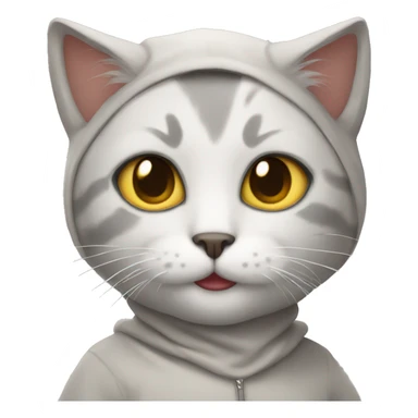 Cat wearing cat costume  sticker