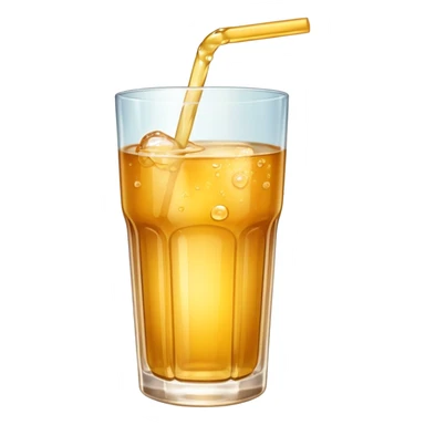Apple juice in large glass sticker