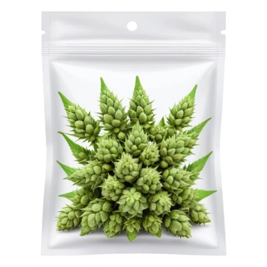 Ziplock bag of marijuana buds sticker
