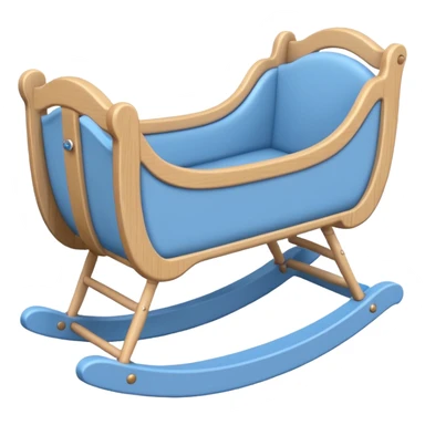 baby cradle blue sticker
