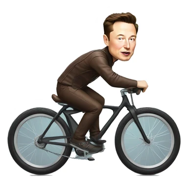Elon musk on a bike sticker