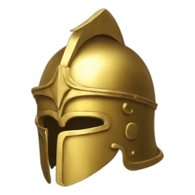 golden medieval helmet sticker