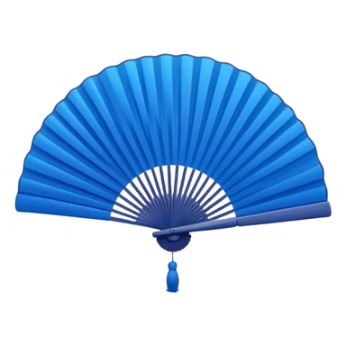 blue folding fan sticker