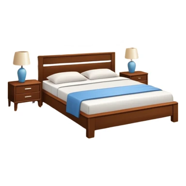 neat and tidy bedroom with everything in place, simple and inviting sticker