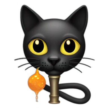 Black cat Hookah sticker