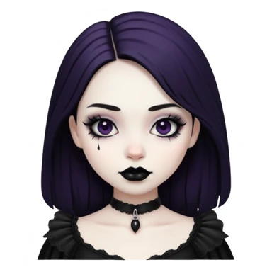 Gothic girl sticker