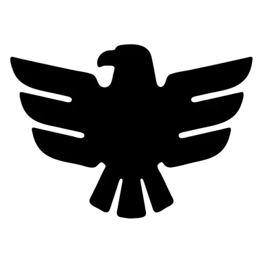simple and bold 2d eagle symbol sticker