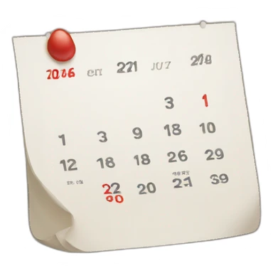 calendar without numbers sticker