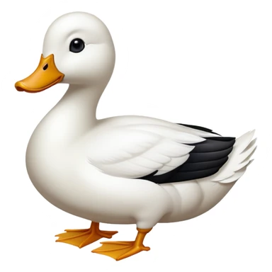 Canard blanc avec un bec noire sticker