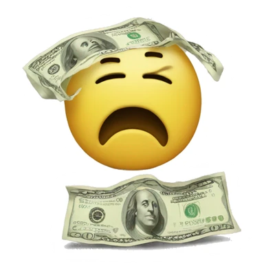 A bundle of crying emoji dollars sticker