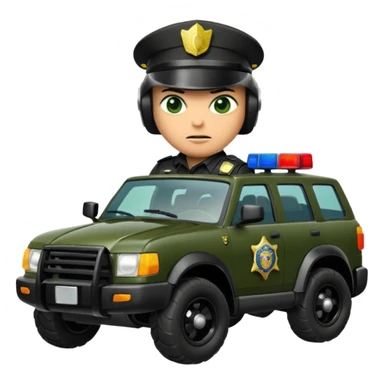 Well armed rugged reptile Imperial Shock Troopers police car off road interceptor from hell sticker