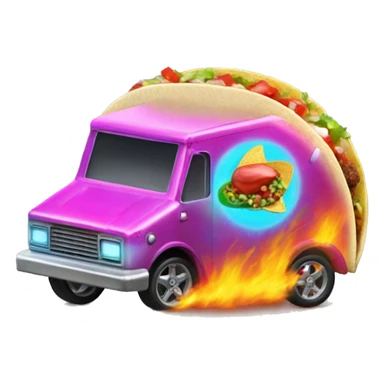 Freaky Hott’s Fiery hot holographic hot wheel food taco hot salsa truck sticker