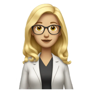 Mid tone teacher with blonde hair  sticker