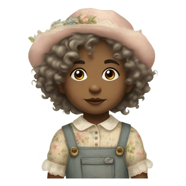 Shabby chic toddler sticker