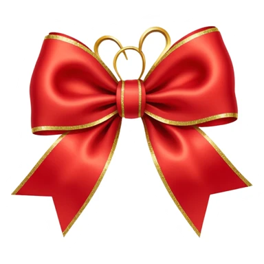 Red christmas bow with gold moving sticker