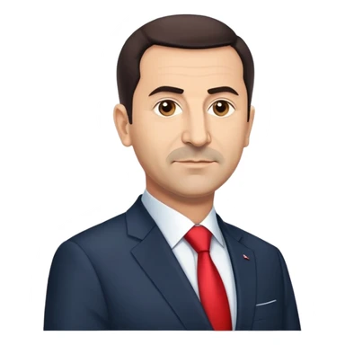 Turkish politician Ekrem İmamoğlu, Mayor of Istanbul, middle-aged man with short dark hair in a suit sticker